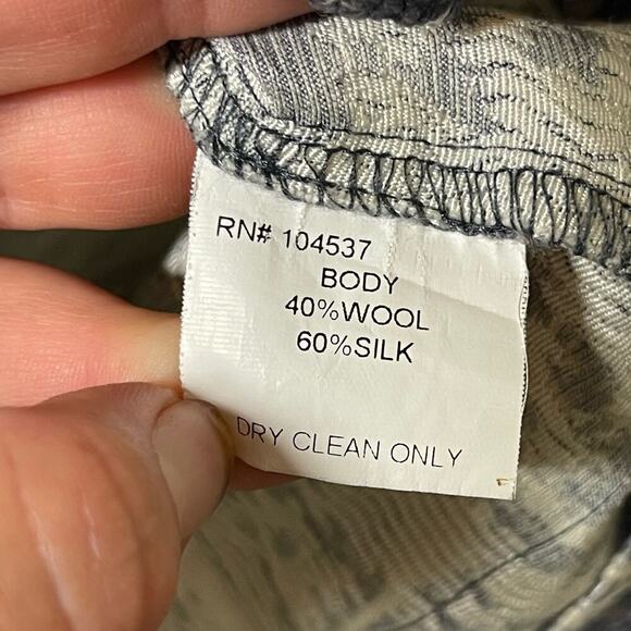 Anthropologie Burning Torch Silk Wool Mini Dress Womens XS - Picture 8 of 9